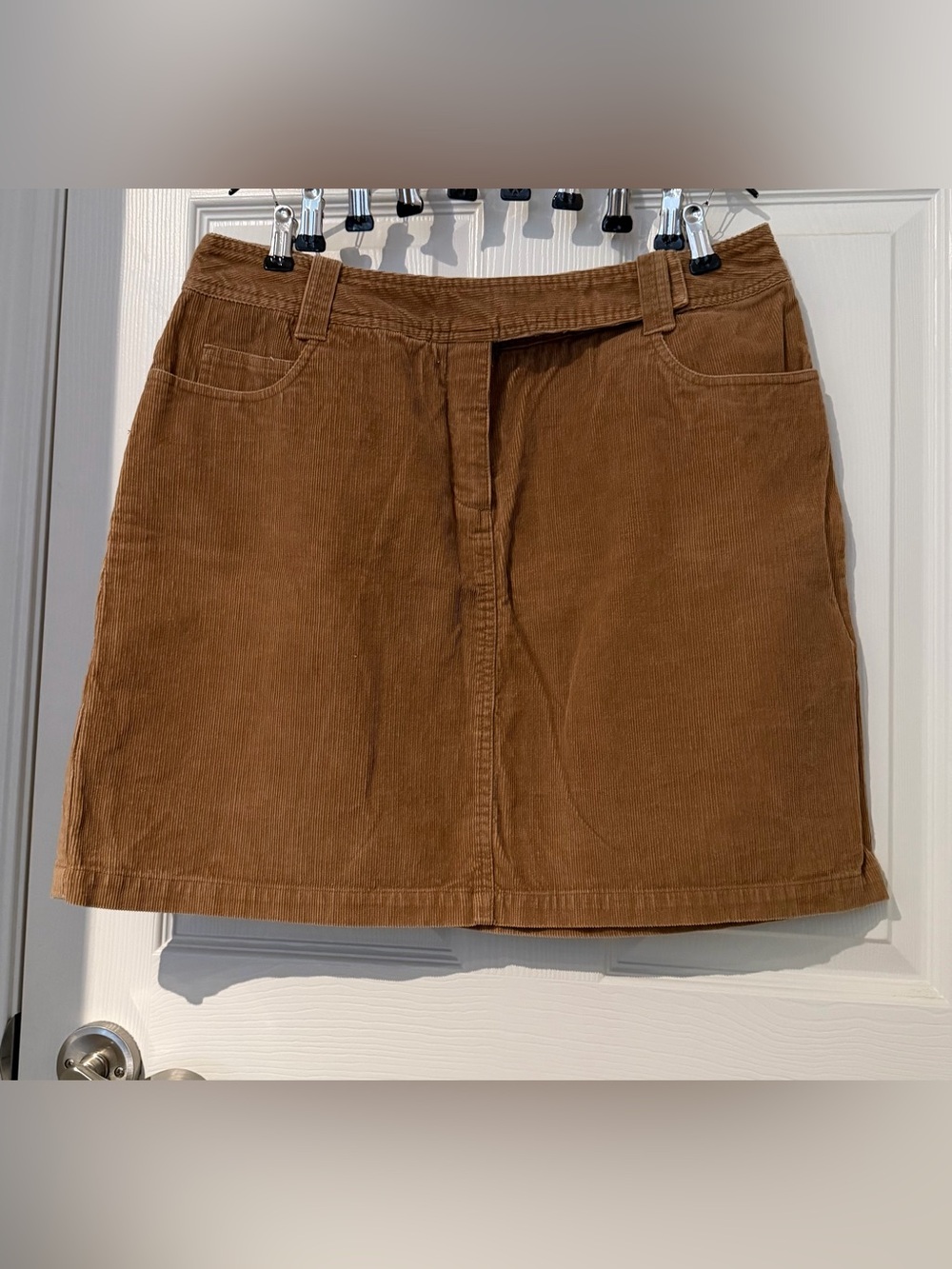Jessica Sport Brown Corduroy A-Line Mini Skirt – Size 16